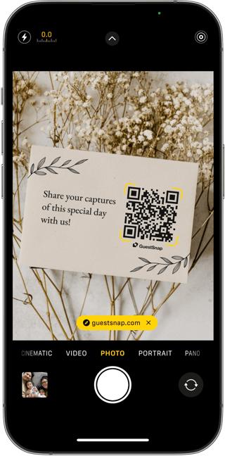GuestSnap scan and upload step preview